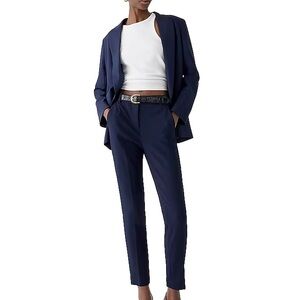 NEW J.Crew High Rise Cameron Pant Slim Stretch Navy Blue 14 NWT
